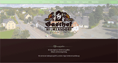 Desktop Screenshot of gasthof-hilmersdorf.de